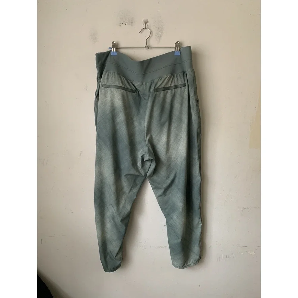 Athleta Womens Pants 18 Green‎ Athleisure Workout Slim Lounge Nolita Tie Dye